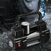 Seasonal Savings, Tire Pump, Portable Air Compressor, 12V Car Tire Pump with Pressure Gauge, Air Tire Pump, Black Akmoler
